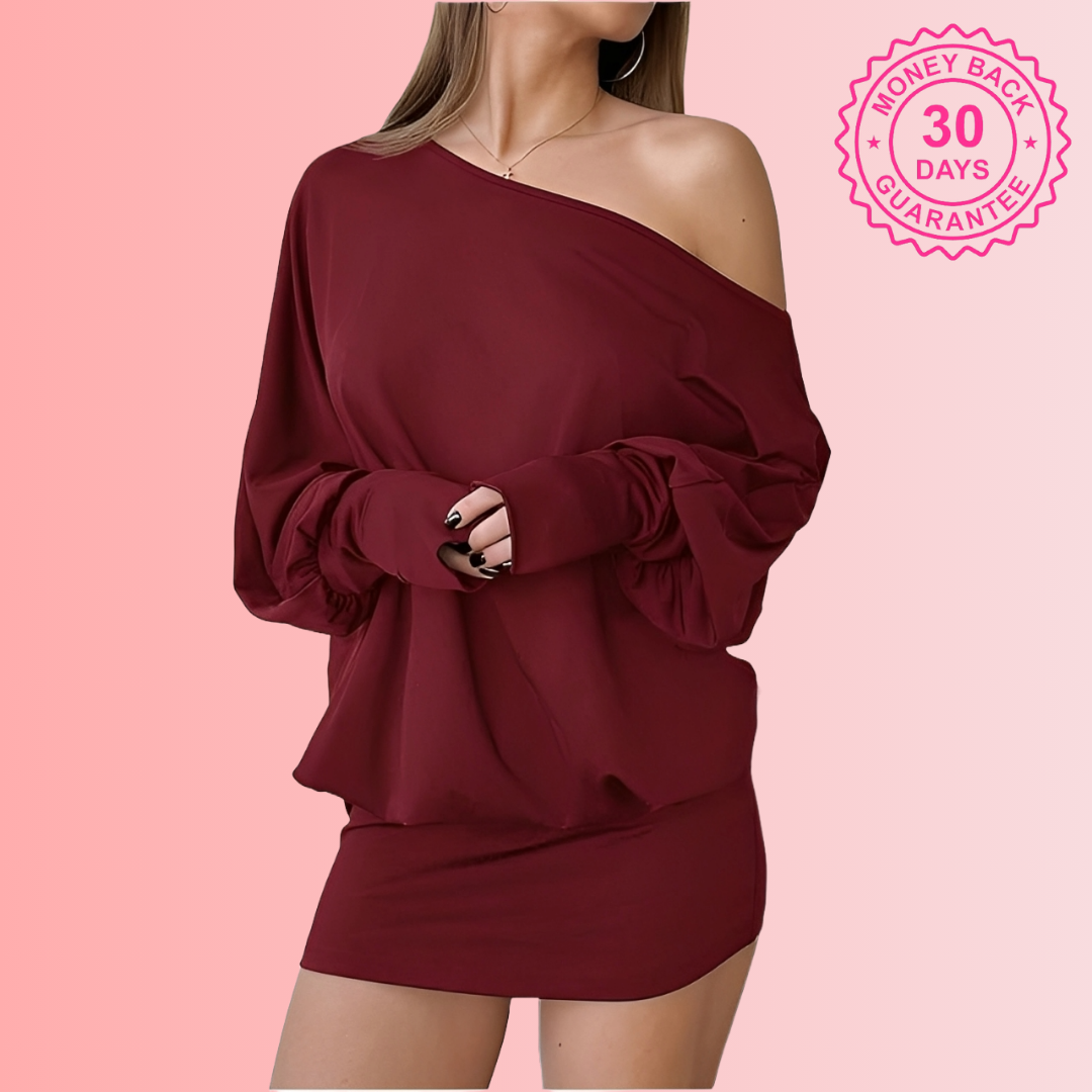 Adora Aura Elegant Off Shoulder Mini Dress