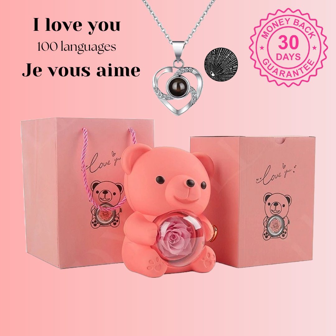 Eternal Rose Bear