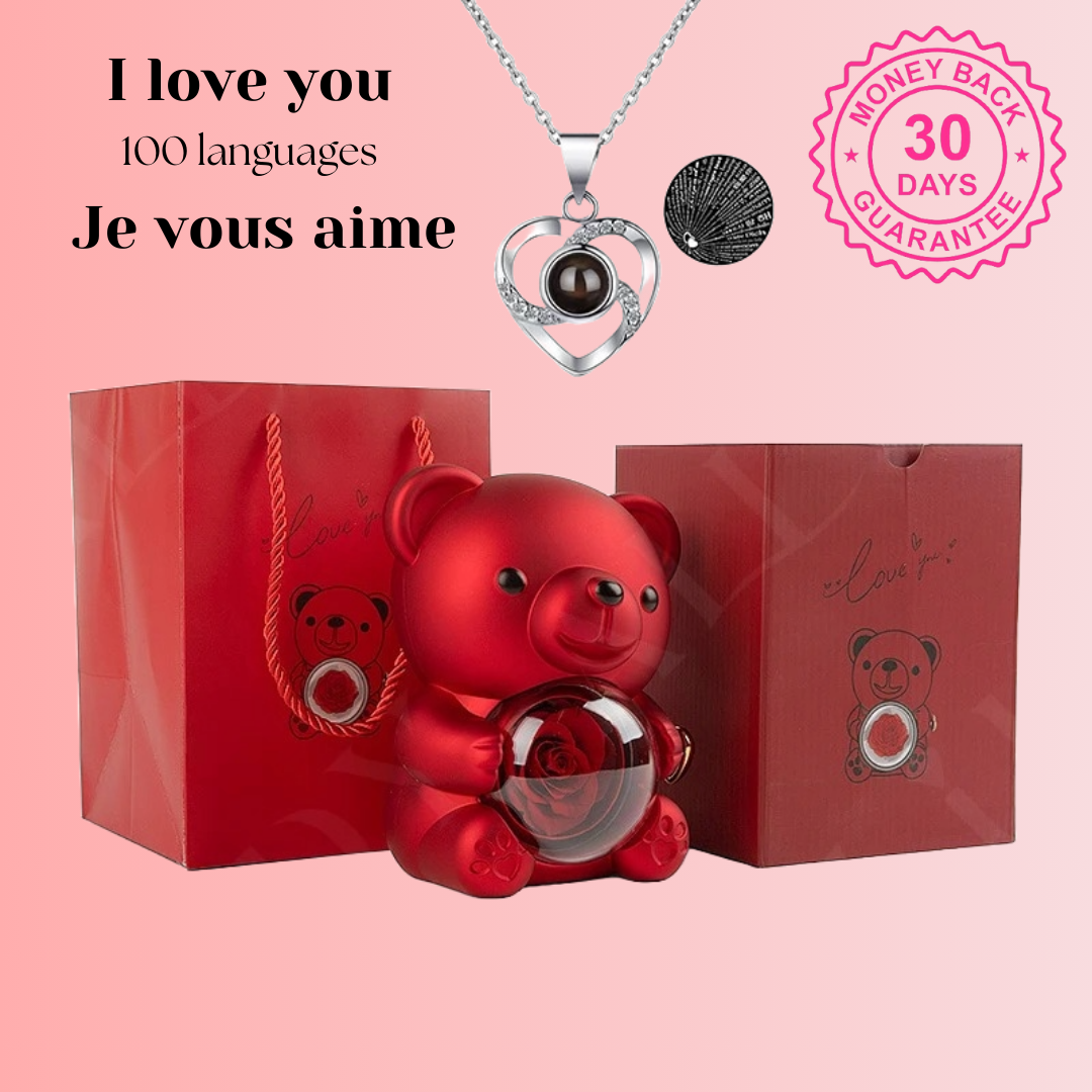 Eternal Rose Bear